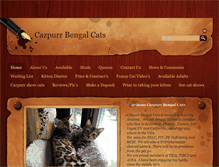 Tablet Screenshot of cazpurrbengalcats.com